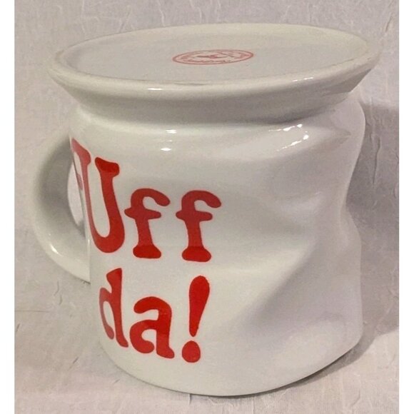 Uff Da! Mug Bergquist Imports Coffee Cup Scandinavian Crumpled Look Minnesotan - Picture 9 of 10